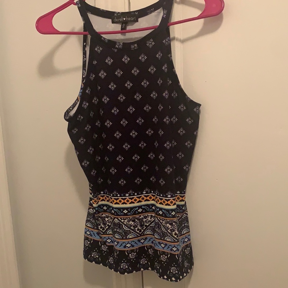 Derek Heart size large dark blue tank top